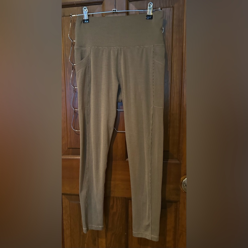 prAna Women’s Pinstripe Fabric Accent Leggings